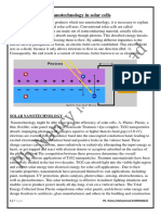 Nanotechnology (In Solar Cells)