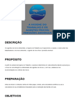 Tema 1 - A Higiene Do Trabalho e Os Agentes Físicos - Pressões Anormais