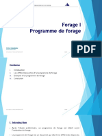 2 - Forage I - Programme de Forage