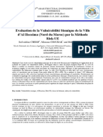 Evaluation de La Vulnérabilité Sismique de La Ville El Houcaima