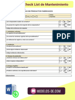 Modelo Check List de Mantenimiento 1