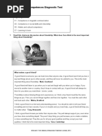 Motivate! 3 Key Competences Diagnostic Test: Reading 1