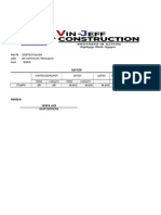 Cash Flow: Prepared By: Vincent M. Javier Vin-Jeff Construction