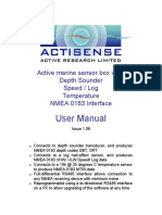 User Manual: Active Marine Sensor Box With: Depth Sounder Speed / Log Temperature NMEA 0183 Interface