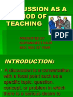 Discussion As A Method of Teaching