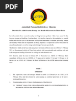 Directive No. 12016 On The Storage and Retail of Kerosene in Timor-Leste