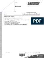 Environmental Systems and Societies Standard Level Paper 2: Instructions To Candidates