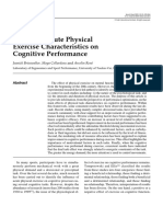 Effects of Acute Physical Exercise Characteristics On Cognitive Performance