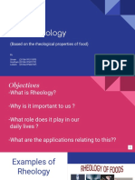 Food Rheology: (Based On The Rheological Properties of Food)