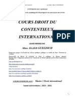 Cours Droit Du Contentieux International - Hajer Gueldich 2021