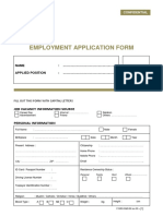 Employment Application Form