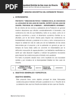 Memoria Descriptiva Del Expediente Técnico