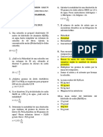 Evaluación de Biología. 9° - 10.08 - Molaridad, Molalidad