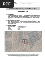 Memoria Descriptiva-Primera Etapa