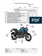 Checklist For Equipment Inspection Bike