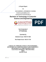 Bachelor of Technology in Computer Science and Engineering: A Project Report