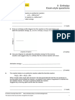 OCR Chemistry A: 9 Enthalpy Exam-Style Questions