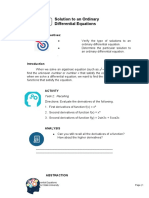 Math 211 - Module 1 - Lesson - 2 - Solution To An Ordinary
