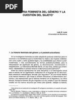 La Historia Feminista Del Género Y La Cuestión Del Sujeto1