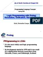 Logic Programming With Prolog: Resolution, Unification, Backtracking