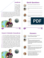 Quick Questions: Caesar's Calendar Conundrum