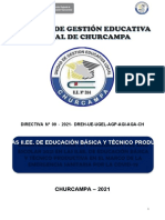 DIRECTIVA FINALIZACIÓN DEL AÑO UGEL CHurcampa 2021