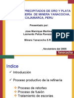 Fusion de Precipitados de Oro y Plata en La Refineria de Min