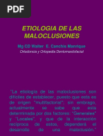 Etiología de Las Maloclusiones