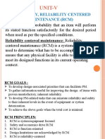 Unit-V: Reliability, Reliability Centered Maintenance (RCM)