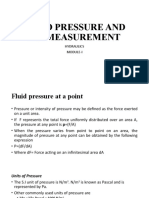 Fluid Pressure and Its Measurement