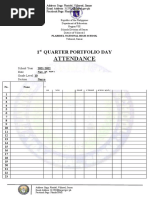 Attendance: 1 Quarter Portfolio Day