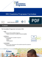 2021 Foundation Programme Curriculum