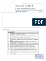 Booklet Radioactivity 1 (Decay Equations and Half Life) BWF