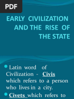 Early Civilization and The Rise of The State