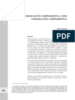 A Comunicación Gubernamental Como Comunicación Gubernamental