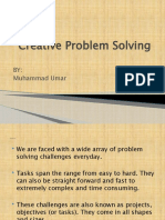 Creative Problem Solving: BY: Muhammad Umar