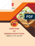 Directory OF Member Institutions: Updated As of 31st July, 2019