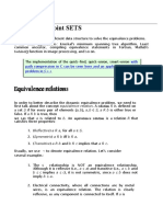 UNIT - 1: Disjoint SETS: Equivalence Relations