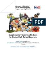 Supplementary Learning Modules For Senior High School Learners