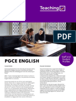 Pgce English: Staff and Student Profiles