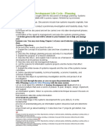 Unit 4: Systems Development Life Cycle - Planning: Lecture Objectives