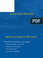 Guide To The APA Style