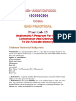 Practical-15: Implement A Program For Class Constructor and Destructor To De-Allocate Memory