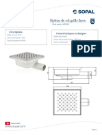 Siphon de Sol Grille Inox: Caractéristiques Techniques Description