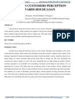 A Study On Customers Perception Towards House Loan: Abstract