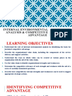 Chapter 4 INTERNAL ENVIRONMENTAL ANALYSIS COMPETITIVE ADVANTAGE