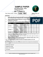 Ftre 2021 C Vii p2 S&M Sample Paper