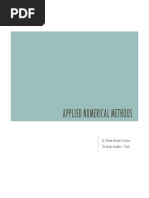 Applied Numerical Methods: Dr. Khaled Ahmida Al-Ashouri The Libyan Academy - Tripoli