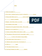 Chemistry Fill in The Blanks 2nd Year