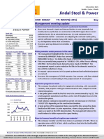 Jindal Steel & Power: CMP: INR357 Management Meeting Update